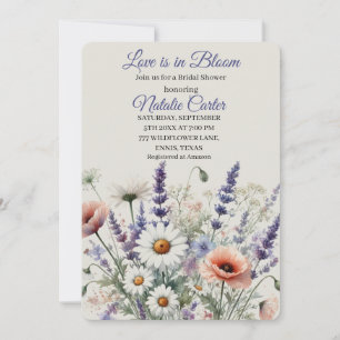 Invitación El amor está en flor Ducha de Novia Floral de Prim