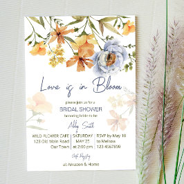 Invitación El amor está en flor flores silvestres ducha de no