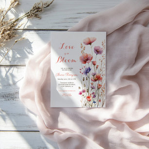 Invitación El amor está en flor flores silvestres floral duch