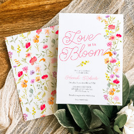 Invitación El amor está en flor flores silvestres floral duch