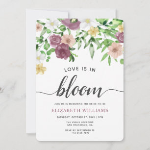 Invitación El amor está en flor Jardín de flores silvestres D