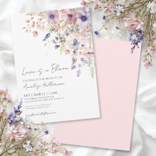 Invitación El amor está en flor Juego de flores silvestres pa