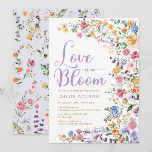 Invitación El amor está en flor   Moda Wildflower Bridal Show