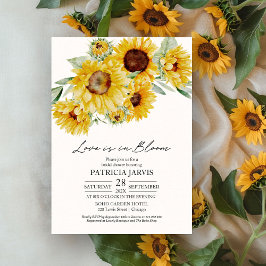 Invitación El amor está en flor Regalo de boda de girasoles