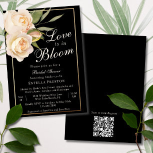 Invitación El amor está en flor Rosas blancas Torta de Cumple
