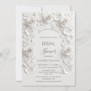 Invitación El Amor Está en Flor Rosas Flores 3D