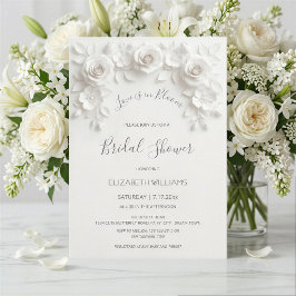Invitación El Amor Está en Flor | Rosas Flores 3D