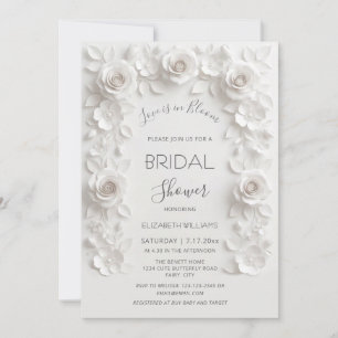 Invitación El Amor Está en Flor Rosas Flores 3D