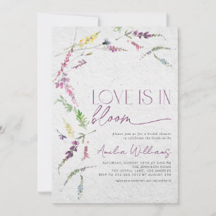 Invitación El amor está en flor silvestre rusa floreciente