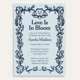 Invitación El amor está en flor Vintage Floral Despedida de S