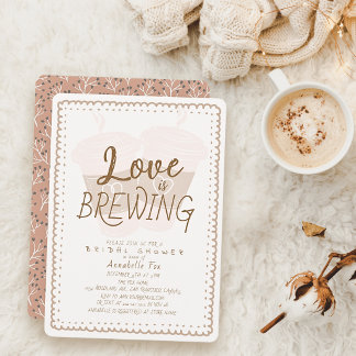Invitación El amor está en infusión Tazas de café para llevar