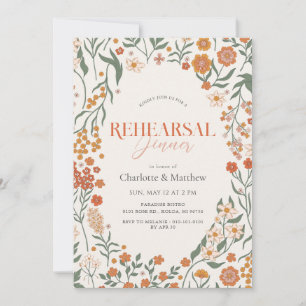 Invitación El amor está en la cena de ensayo de floresta silv