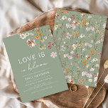 Invitación El amor está en la ducha de flores silvestres en f<br><div class="desc">Celebra el amor con nuestra invitación a la ducha de flores silvestres "El amor está en flor". Decorada con flores silvestres vibrantes y delicada vegetación, esta invitación capta la esencia del romance y la belleza natural. Tanto si se trata de una reunión íntima como de una aventura suntuosa, los suaves...</div>