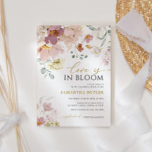 El amor está en la ducha de flores silvestres rosa