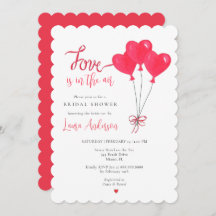 El amor está en la ducha de novias Air Heart Ballo