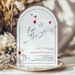 Invitación El amor está en la ducha de novias Air Modern Arch