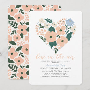 Invitación El amor está en la ducha de novias Air Pink Floral