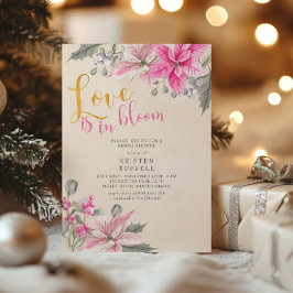 Invitación El amor está en la ducha de novias de Poinsettia
