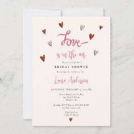 Invitación El amor está en la ducha de novias de San Valentín