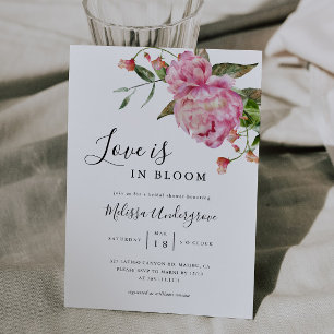Invitación El amor está en la ducha de novias en Bloom