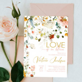 Invitación El amor está en la ducha de novias en Bloom