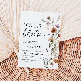 Invitación El amor está en la flor de la ducha de novias Rúst