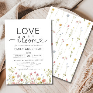 Invitación El amor está en la flor floral floreciente floreci