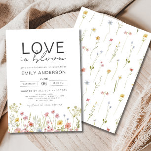 Invitación El amor está en la flor floral floreciente floreci