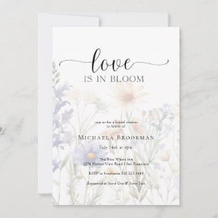Invitación El amor está en la flor silvestre de florecimiento