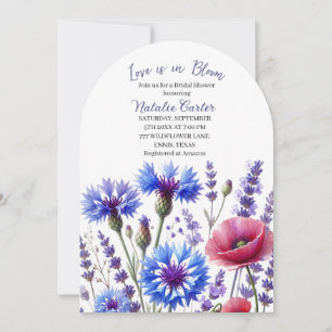 Invitación El amor está en la floral floral de la flor de la