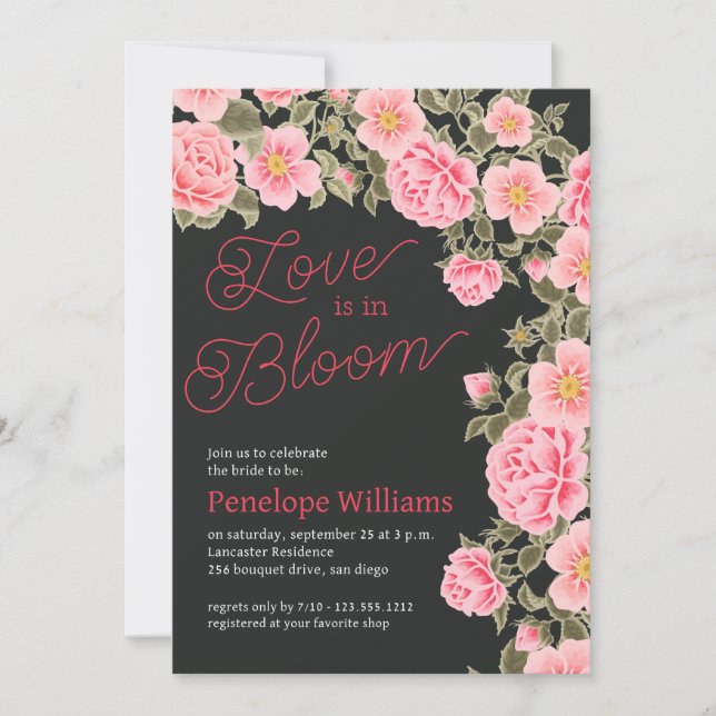 INVITACIÓN EL AMOR ESTÁ EN LA SALA BONITO ROSAS DE PINK WILD (Anverso)