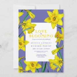 Invitación El amor está floreciendo boda de daffodils amarill