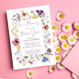 Invitación El amor está floreciendo boho flor silvestre ducha