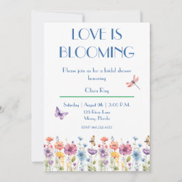 Invitación El amor está floreciendo la ducha de novias