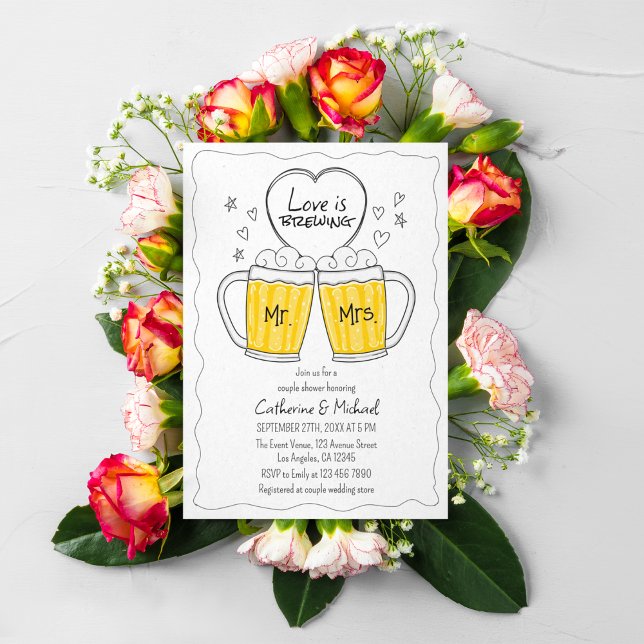 Invitación El Amor Está Haciendo Ducha De Boda Destilada A Ma (Subido por el creador)