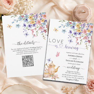 Invitación El amor está haciendo hervir libélulas en una boda
