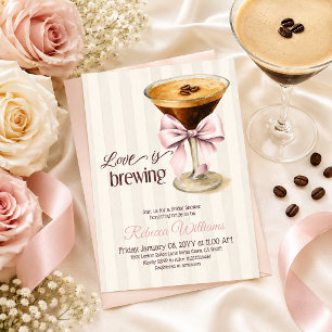 Invitación El amor está hirviendo Pink Espresso Coffee Desped