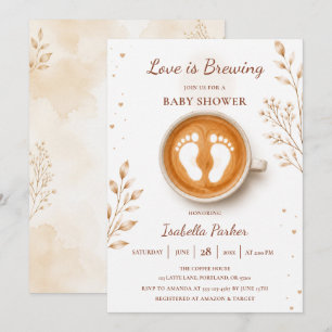 Invitación El amor está hirviendo. Regalo para los pies del b