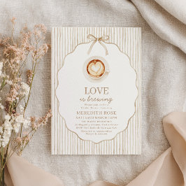 Invitación El amor está preparando café Bridal Shower Raya Ma