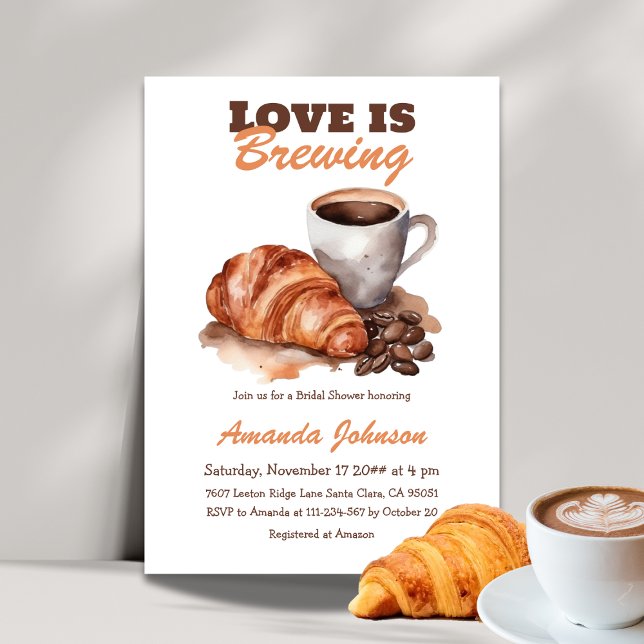 Invitación El amor está preparando café, ducha de novias fran (Subido por el creador)