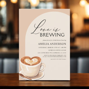 Invitación El amor está preparando café moderno en el Arco