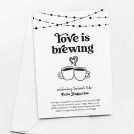 Invitación El amor está preparando café té parejas / Desayuno