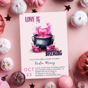 Invitación El amor está preparando Caldera de Poción Despedid