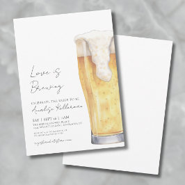 Invitación El Amor Está Preparando Cerveza Ducha De Novias