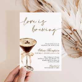 Invitación El amor está preparando ducha de novia, Espresso M