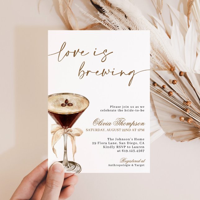 Invitación El amor está preparando ducha de novia, Espresso M (Subido por el creador)
