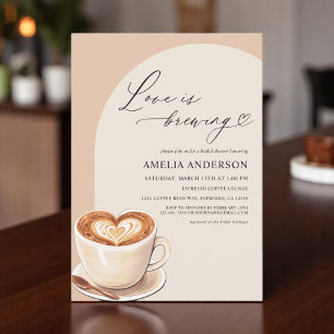 Invitación El amor está preparando el café del Arco del Coraz