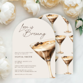 Invitación El amor está preparando la ducha de novia Espresso