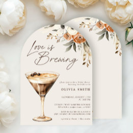 Invitación El amor está preparando la ducha de novia Espresso