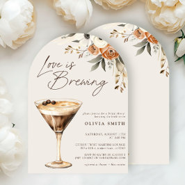 Invitación El amor está preparando la ducha de novia Espresso